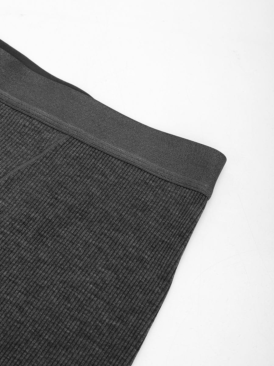 Rayon Ribbed Fitted Boxer Mid Waist Breathable Shorts