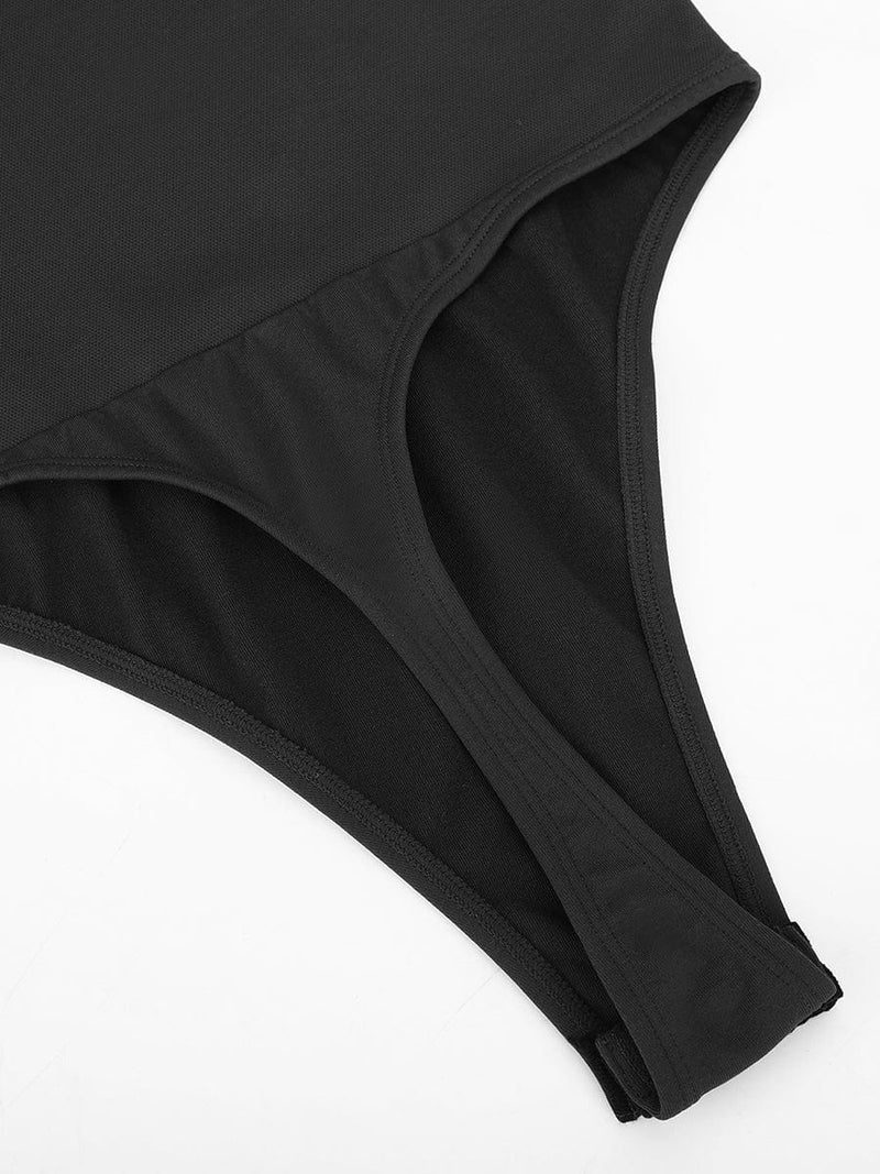 Seamless Built-in Bra Waist and Tummy Control Thong Bodysuit