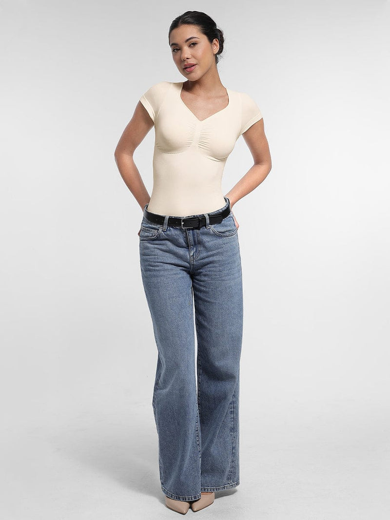 Bust Support Waist & Abdomen Shaping Thong Bodysuit