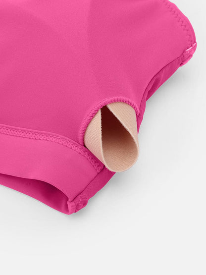 Traje de baño con escote en V profundo, aro metálico, cordón ajustable, control de abdomen y almohadillas extraíbles