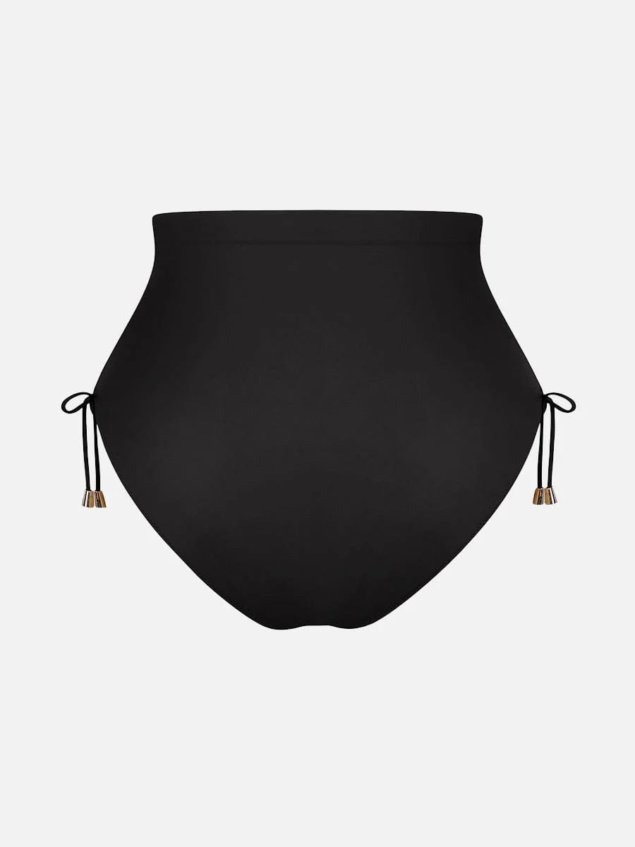 Traje de baño con escote en V profundo, aro metálico, cordón ajustable, control de abdomen y almohadillas extraíbles