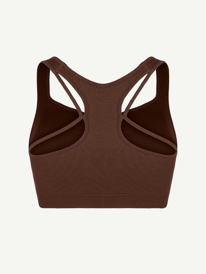 Sujetador deportivo sin costuras con espalda nadadora y copas extraíbles