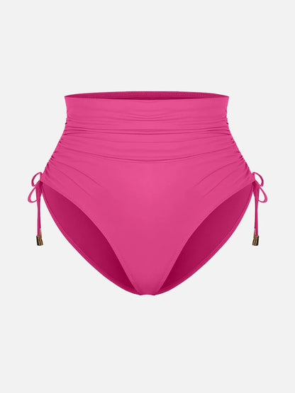 Traje de baño con escote en V profundo, aro metálico, cordón ajustable, control de abdomen y almohadillas extraíbles