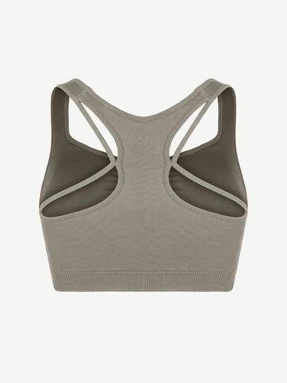 Sujetador deportivo sin costuras con espalda nadadora y copas extraíbles