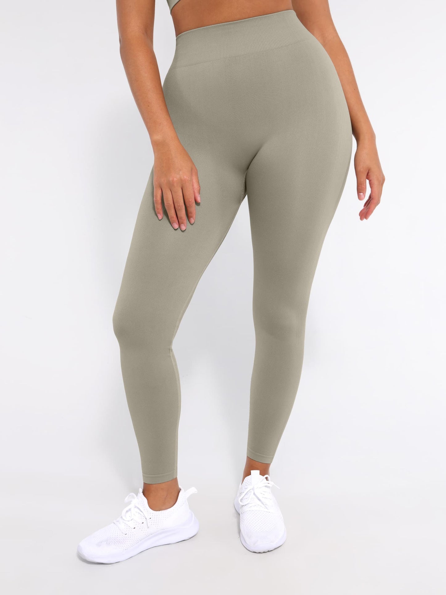 Leggings de yoga adelgazantes de cintura alta sin costuras que moldean las piernas