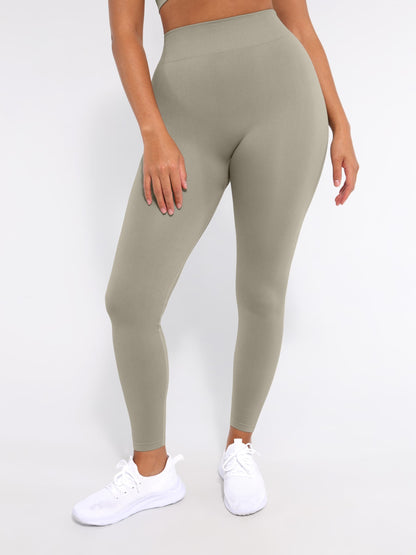 Leggings de yoga adelgazantes de cintura alta sin costuras que moldean las piernas