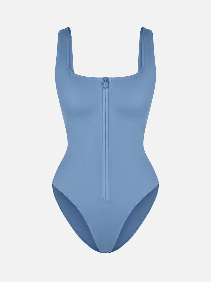 Traje de baño de una pieza con control de abdomen y cintura moldeadora