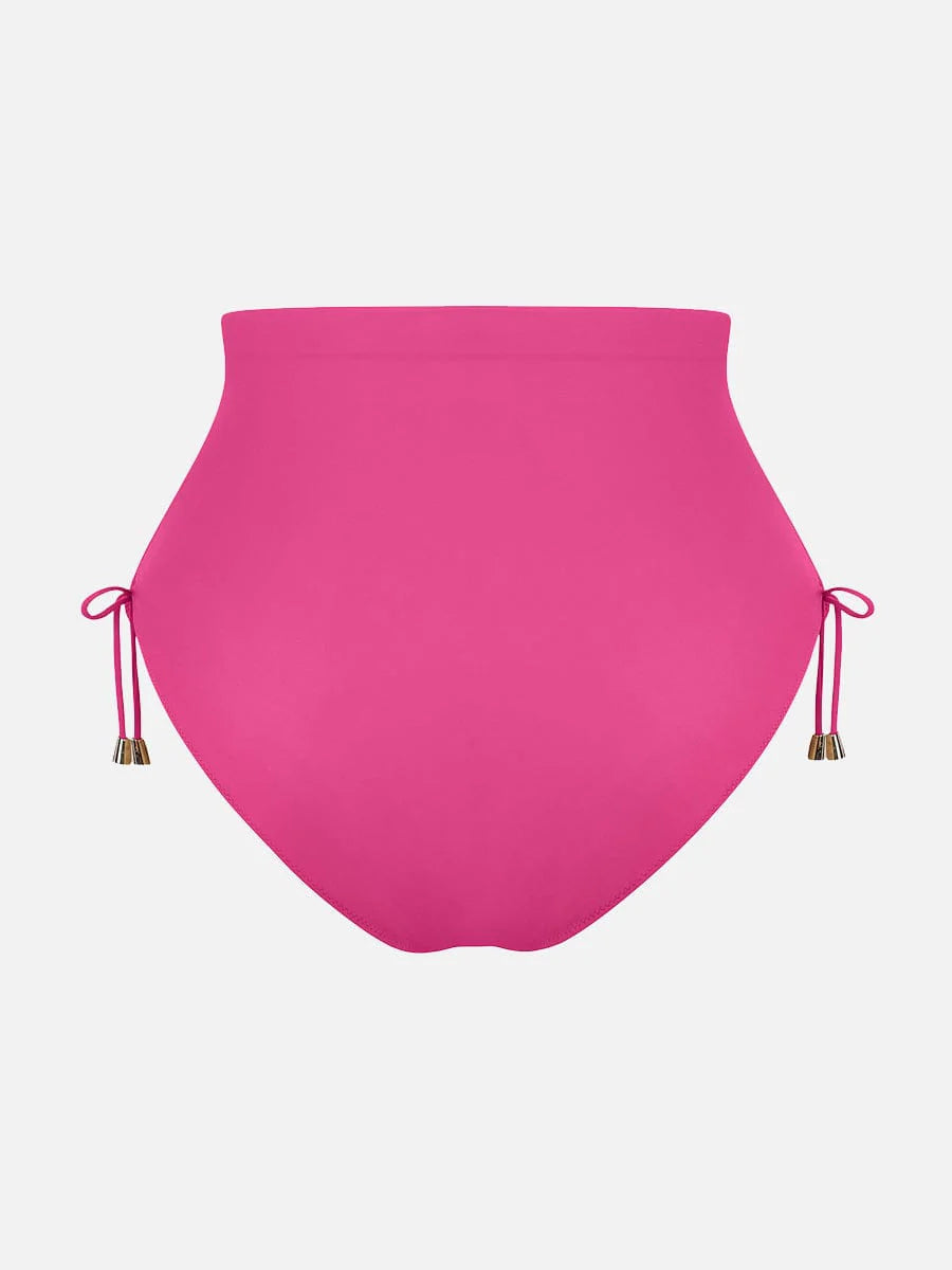 Traje de baño con escote en V profundo, aro metálico, cordón ajustable, control de abdomen y almohadillas extraíbles