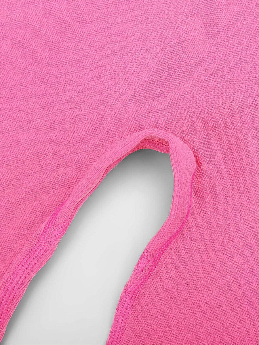 Leggings de yoga moldeadores de glúteos color melocotón con cintura doble sin costuras