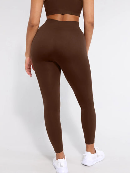 Leggings de yoga adelgazantes de cintura alta sin costuras que moldean las piernas
