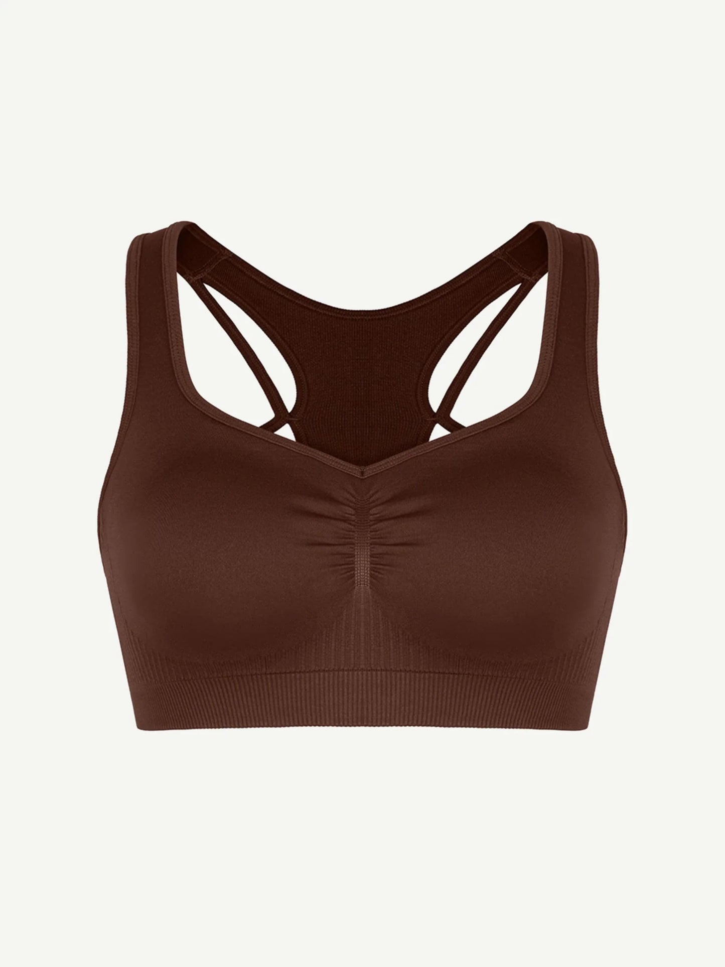 Sujetador deportivo sin costuras con espalda nadadora y copas extraíbles