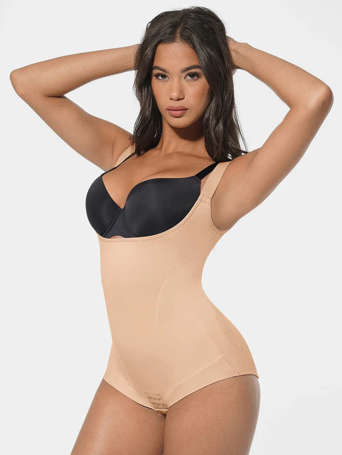 High-Elastic Bust Support Antibacterial Crotch Shaping Bodysuit