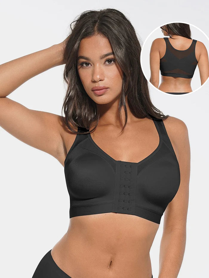 Full Coverage Wireless No Padding Smooth Back & Side Support Post-Surgery Bra