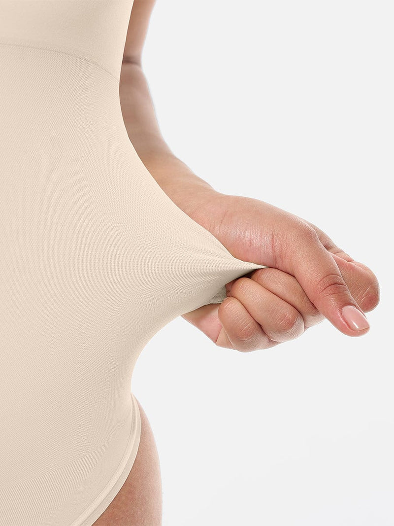 One-shoulder Cut Out Waist and Abdomen Compression Shapewear Bodysuit