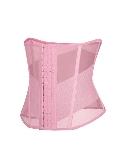 Faja moldeadora de cintura y abdomen de malla transpirable con 7 huesos de acero