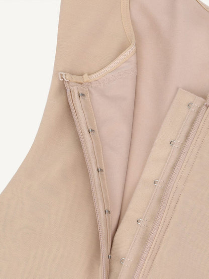 Faja moldeadora de encaje con cremallera frontal y realce de busto en forma de U