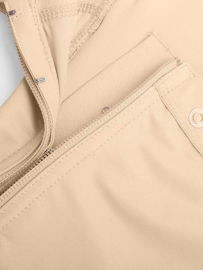 Faja postoperatoria con cierre lateral que cubre el pecho