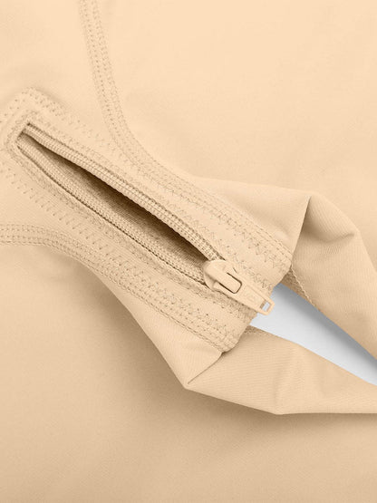 Faja postoperatoria con cierre lateral que cubre el pecho