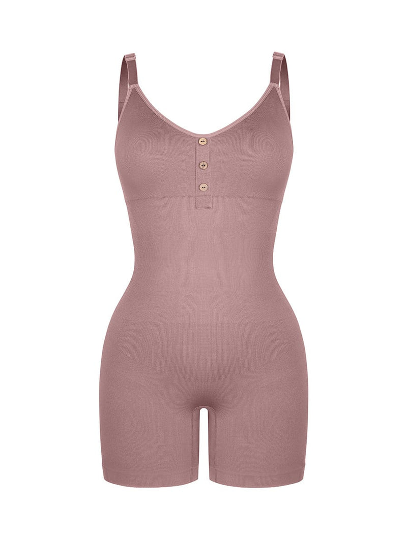 Mono sin costuras que moldea la cintura y el abdomen, levanta los glúteos y da soporte al busto.