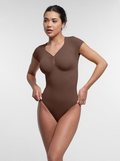 Bust Support Waist & Abdomen Shaping Thong Bodysuit