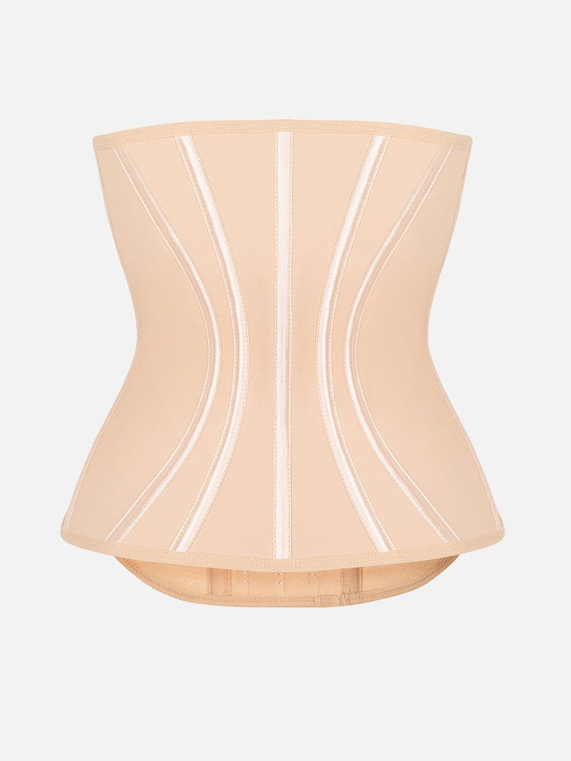 Entrenador de cintura de látex de alta compresión con curva en S y 11 varillas de acero.