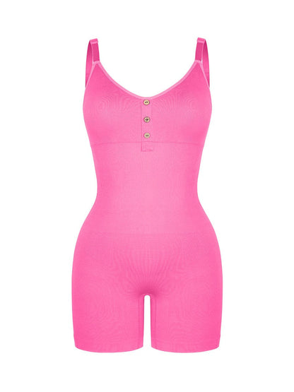 Mono sin costuras que moldea la cintura y el abdomen, levanta los glúteos y da soporte al busto.