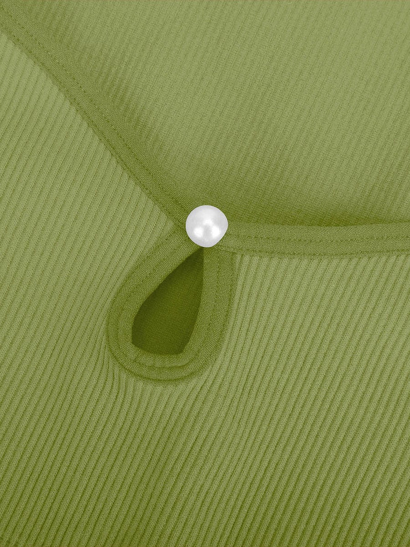 Body de tanga con control de abdomen, cintura y escote redondo, acanalado y sexy, sin costuras