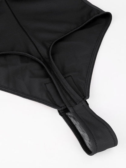 Body de una pieza con tirantes con aros y cintura y abdomen extraíbles que moldea el cuerpo