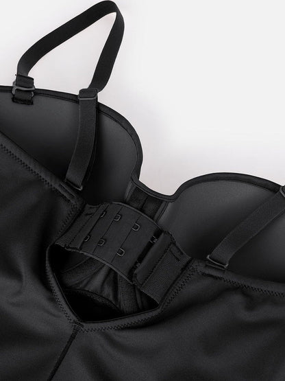 Body de una pieza con tirantes con aros y cintura y abdomen extraíbles que moldea el cuerpo