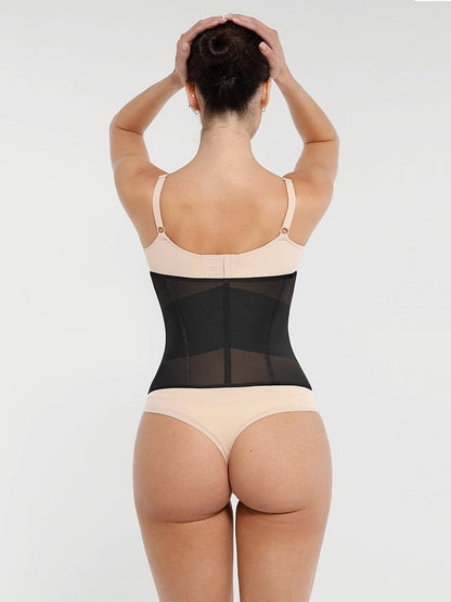 Faja moldeadora de cintura y abdomen de malla transpirable con 7 huesos de acero