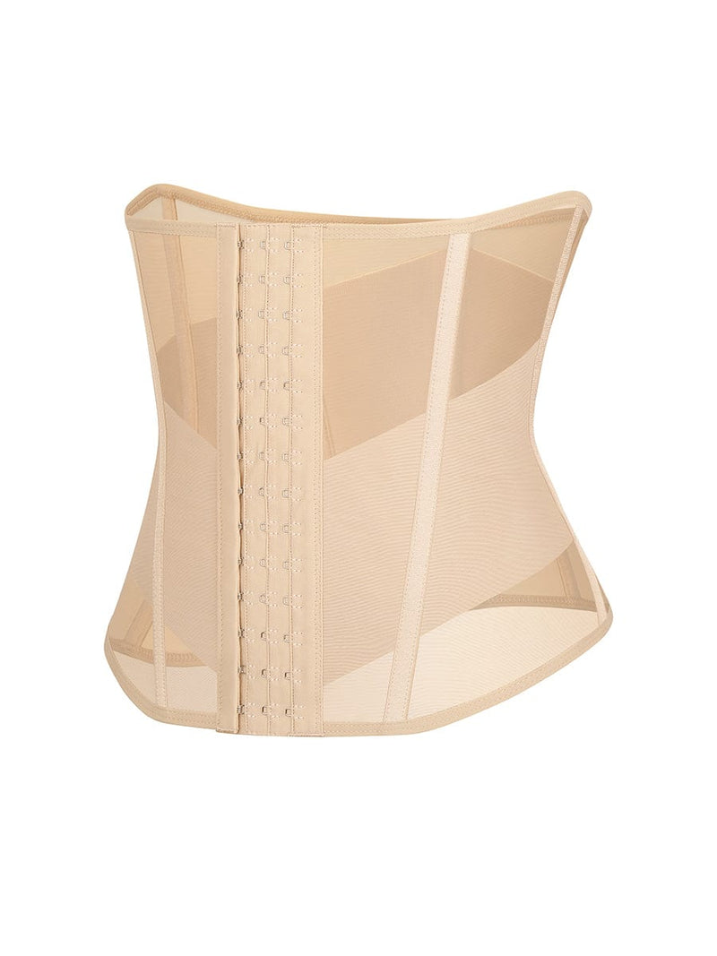 Faja moldeadora de cintura y abdomen de malla transpirable con 7 huesos de acero