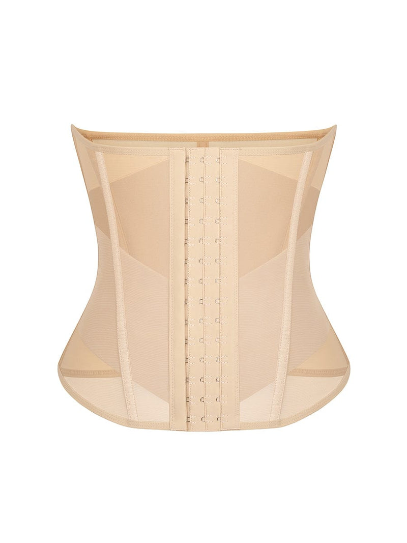 Faja moldeadora de cintura y abdomen de malla transpirable con 7 huesos de acero