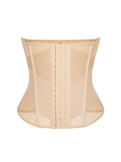 Faja moldeadora de cintura y abdomen de malla transpirable con 7 huesos de acero