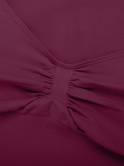 Top moldeador con cuello de diamante, soporte para busto, cintura y control de abdomen